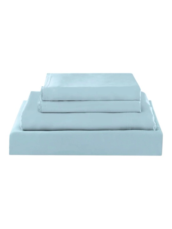 Kickoff Home Other - Kickoff 100% Bamboo Bedding Sheet Set Coastal Blue Twin Cooling 300TC Organic